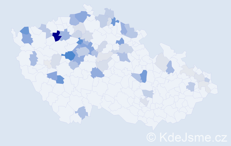 Příjmení: 'Tatarová', počet výskytů 158 v celé ČR