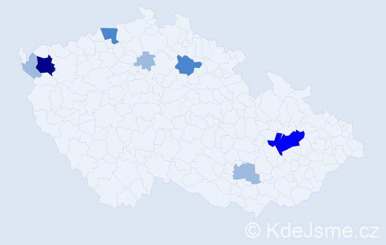 Příjmení: 'Orvošová', počet výskytů 16 v celé ČR