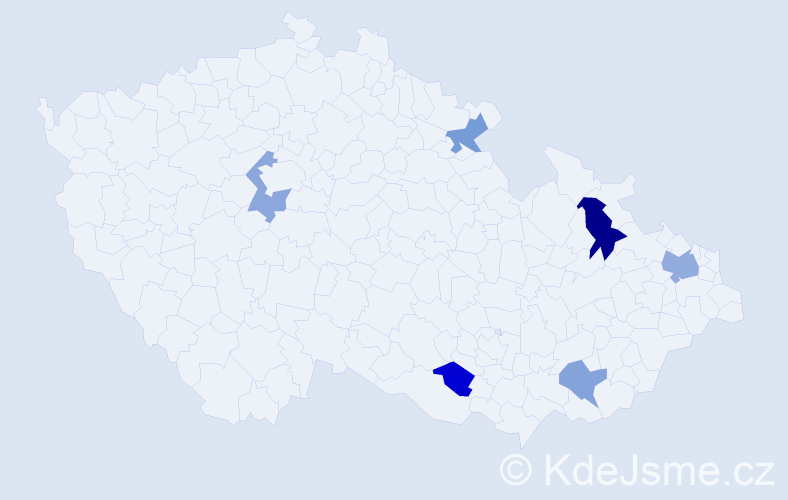 Příjmení: 'Breyer', počet výskytů 8 v celé ČR