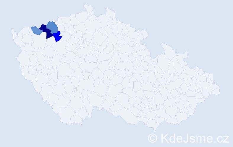 Příjmení: 'Theumer', počet výskytů 10 v celé ČR