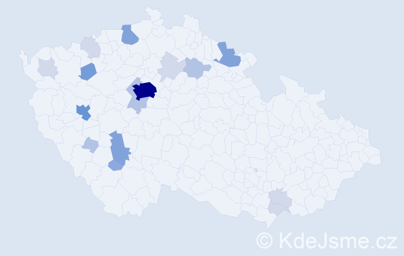 Příjmení: 'Kroh', počet výskytů 53 v celé ČR