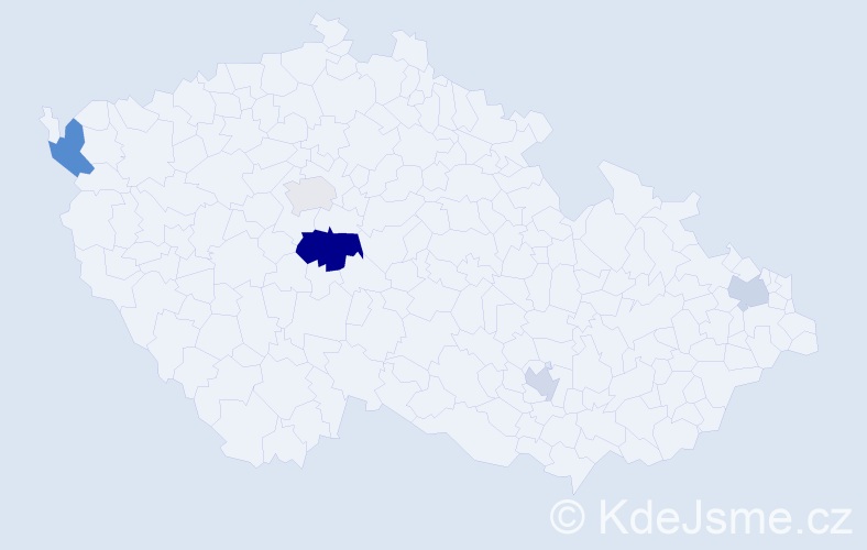 Příjmení: 'Broš', počet výskytů 16 v celé ČR