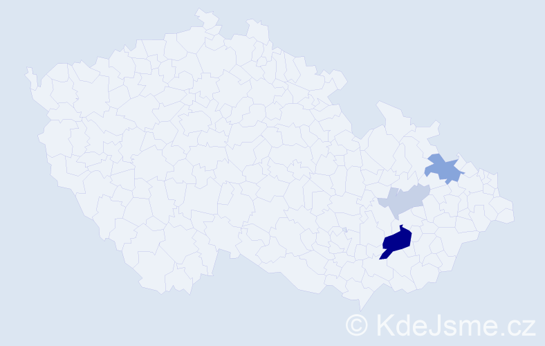 Příjmení: 'Gernová', počet výskytů 10 v celé ČR