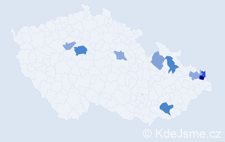 Příjmení: 'Kalisz', počet výskytů 31 v celé ČR