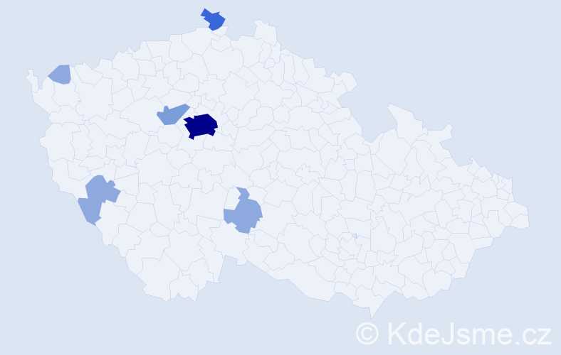 Příjmení: 'Billy', počet výskytů 16 v celé ČR