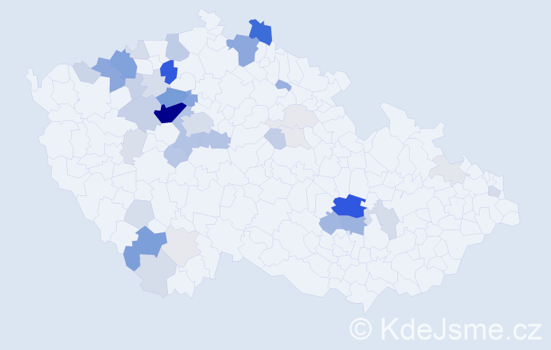 Příjmení: 'Burgr', počet výskytů 151 v celé ČR