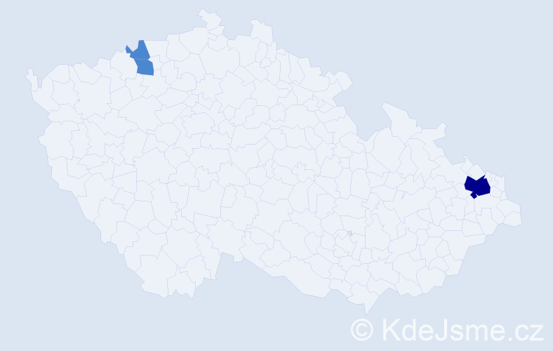 Příjmení: 'Sotaková', počet výskytů 8 v celé ČR
