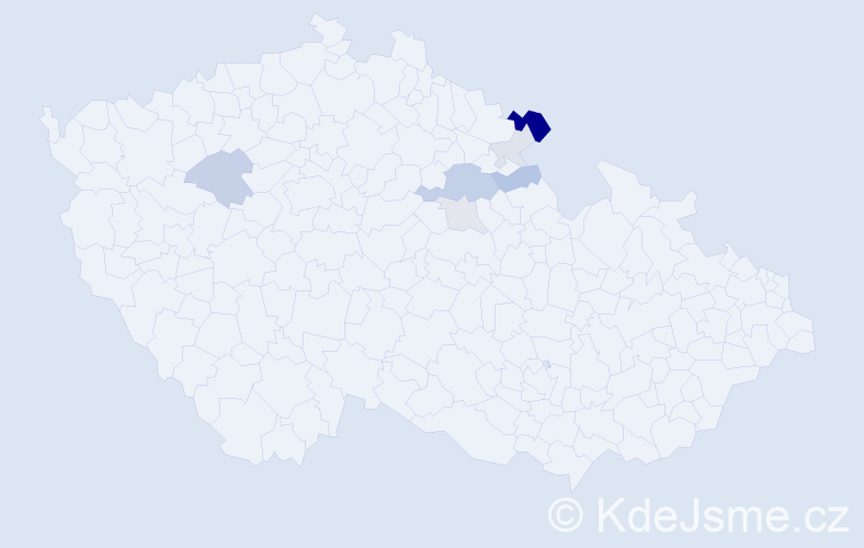 Příjmení: 'Nyškovská', počet výskytů 16 v celé ČR