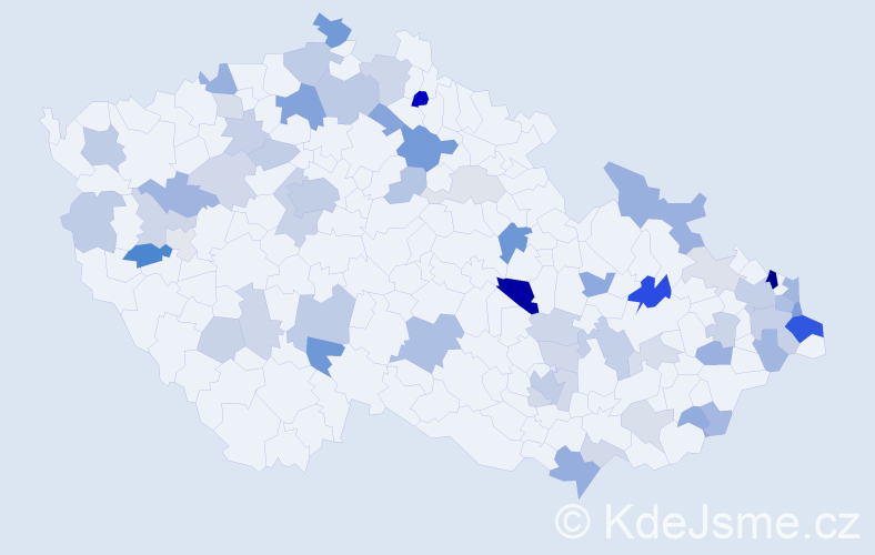 Příjmení: 'Nemcová', počet výskytů 139 v celé ČR