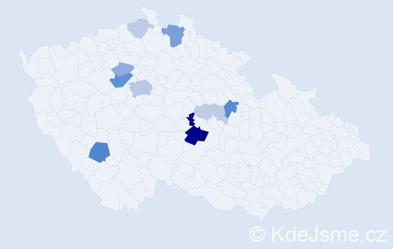 Příjmení: 'Krenk', počet výskytů 34 v celé ČR