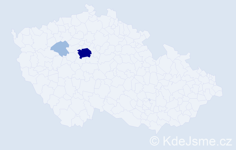 Příjmení: 'Češpírová', počet výskytů 5 v celé ČR