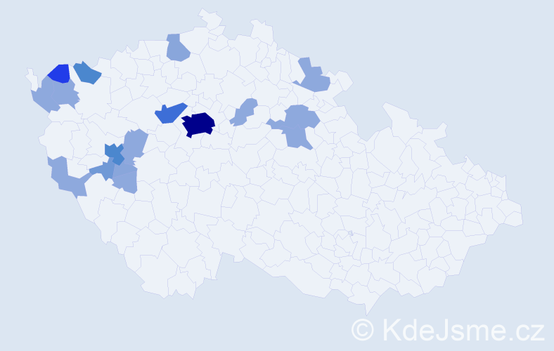 Příjmení: 'Krečová', počet výskytů 44 v celé ČR