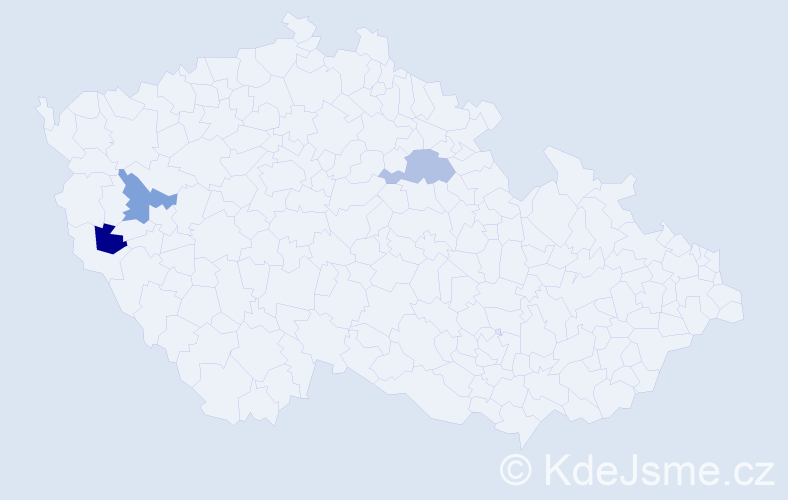 Příjmení: 'Bitenglová', počet výskytů 3 v celé ČR