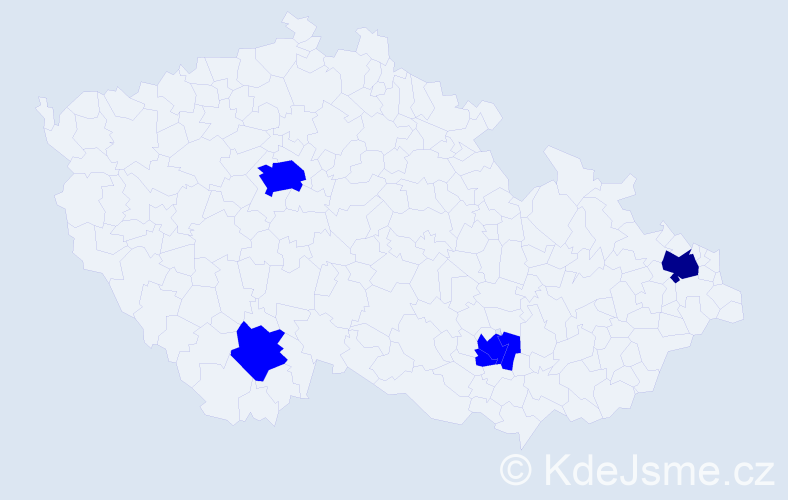 Příjmení: 'Matos', počet výskytů 6 v celé ČR