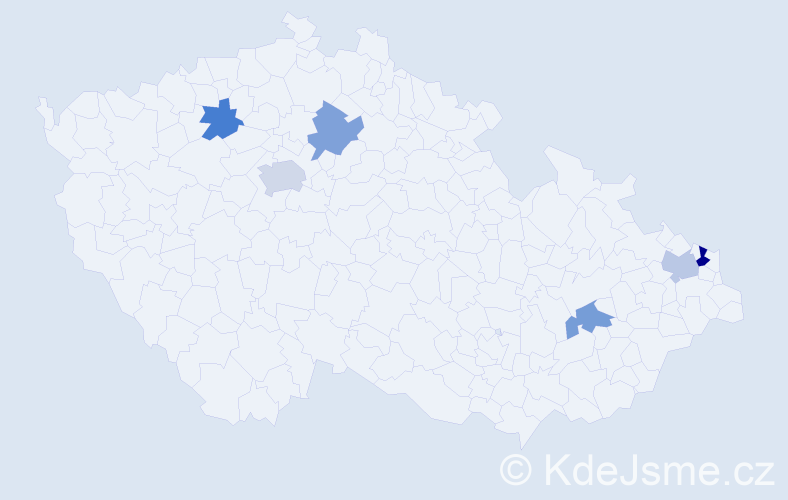 Příjmení: 'Bartalská', počet výskytů 8 v celé ČR