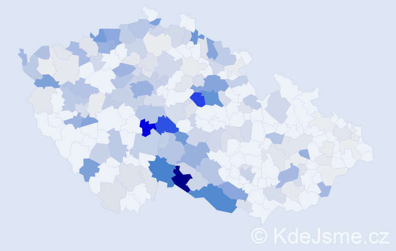 Příjmení: 'Kolman', počet výskytů 751 v celé ČR