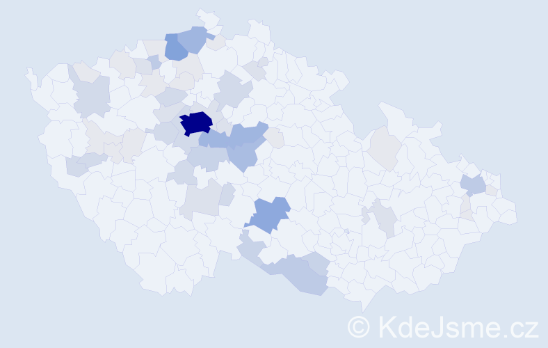 Příjmení: 'Zámostná', počet výskytů 186 v celé ČR