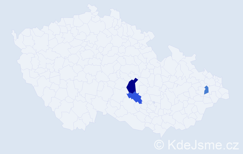 Příjmení: 'Kindra', počet výskytů 4 v celé ČR