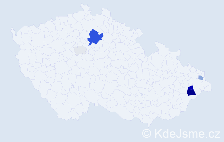 Příjmení: 'Barciová', počet výskytů 8 v celé ČR