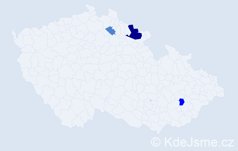 Příjmení: 'Belli', počet výskytů 6 v celé ČR