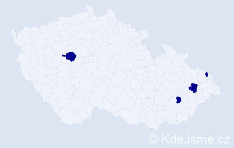 Příjmení: 'Čuvala', počet výskytů 8 v celé ČR