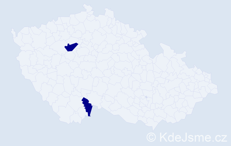 Příjmení: 'Barčiak', počet výskytů 2 v celé ČR