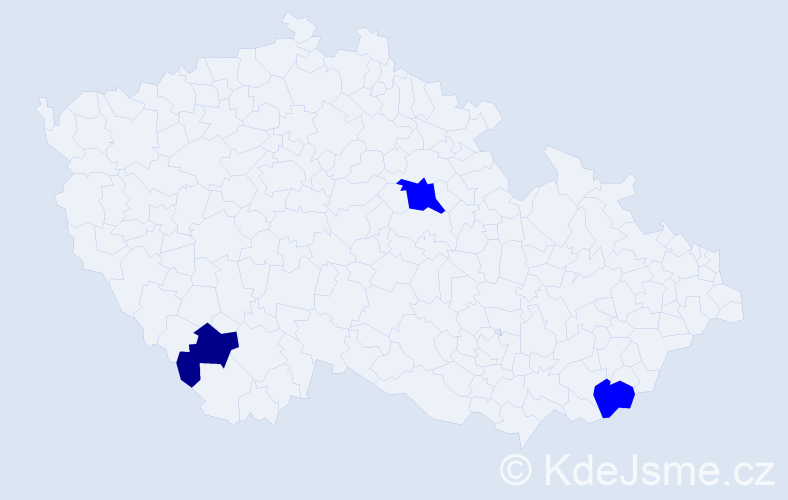 Příjmení: 'Karabášová', počet výskytů 4 v celé ČR