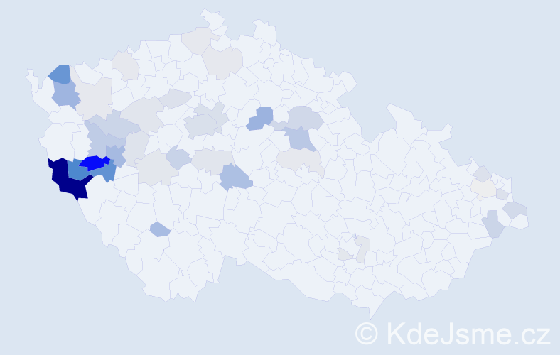 Příjmení: 'Toupalová', počet výskytů 122 v celé ČR