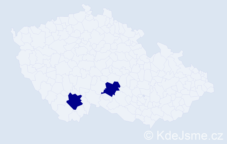 Příjmení: 'Dankáničová', počet výskytů 2 v celé ČR