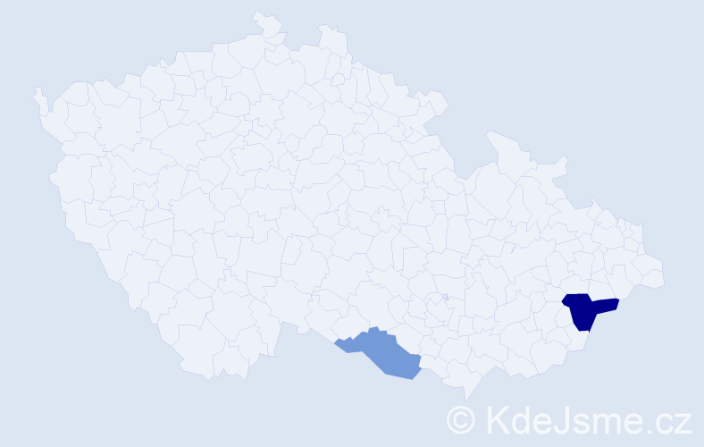 Příjmení: 'Petrůsek', počet výskytů 11 v celé ČR