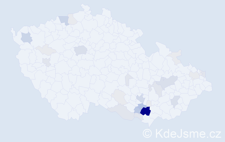 Příjmení: 'Rohrer', počet výskytů 123 v celé ČR