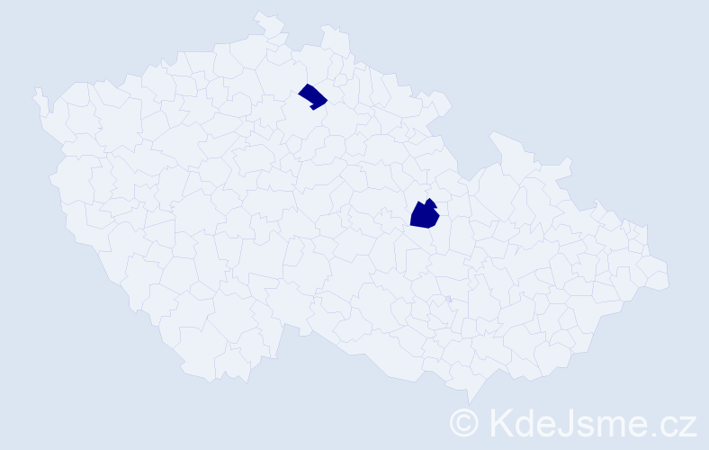Příjmení: 'Bordash', počet výskytů 2 v celé ČR