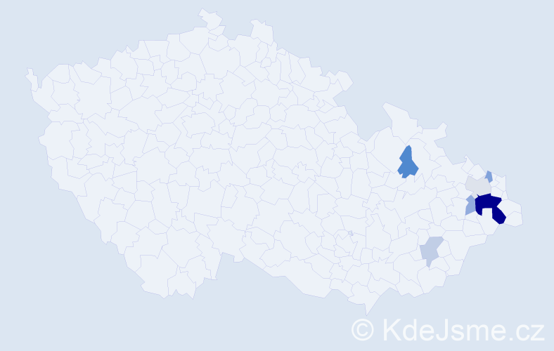 Příjmení: 'Bujnošek', počet výskytů 32 v celé ČR