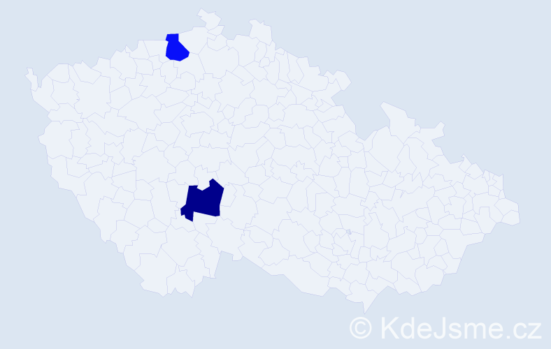 Příjmení: 'Friesenhengstová', počet výskytů 2 v celé ČR