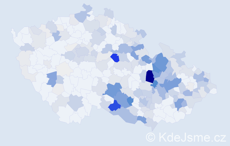 Příjmení: 'Václavek', počet výskytů 948 v celé ČR