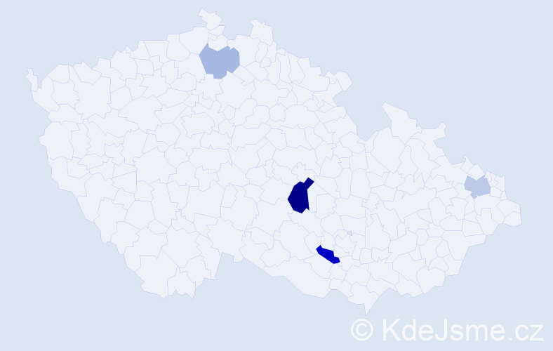 Příjmení: 'Sabel', počet výskytů 9 v celé ČR