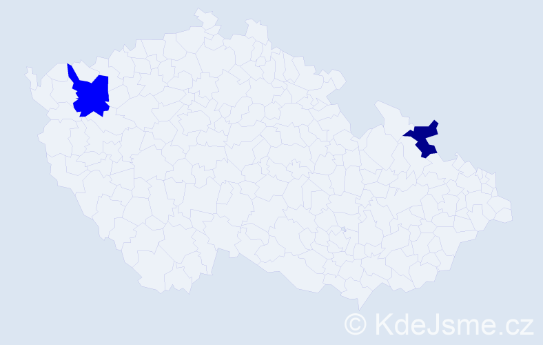 Příjmení: 'Ehlichová', počet výskytů 10 v celé ČR