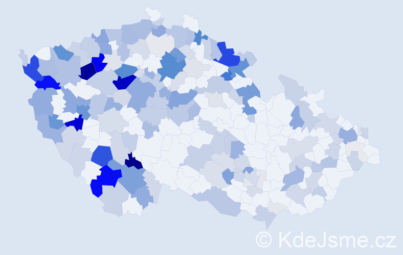 Příjmení: 'Kunová', počet výskytů 645 v celé ČR