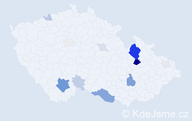 Příjmení: 'Langmannová', počet výskytů 36 v celé ČR