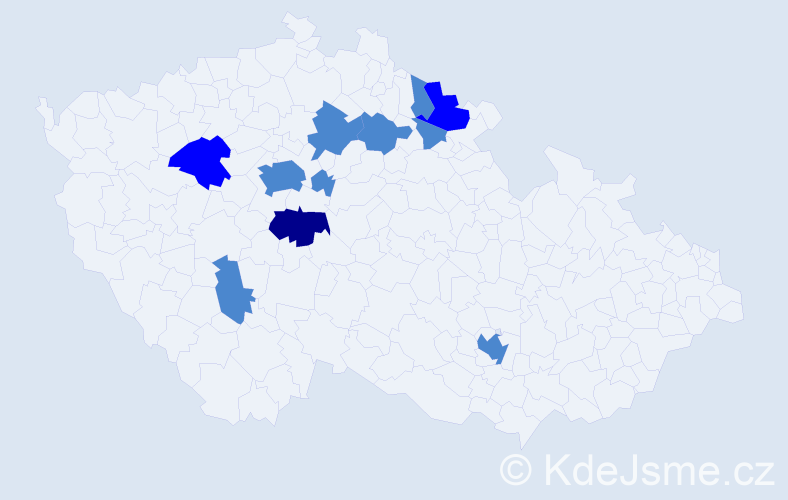 Příjmení: 'Baer', počet výskytů 15 v celé ČR