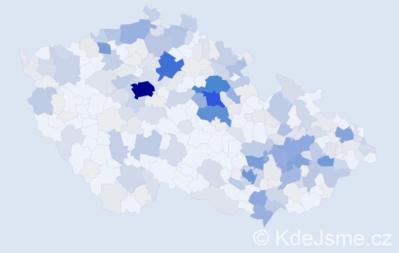 Příjmení: 'Machač', počet výskytů 1070 v celé ČR