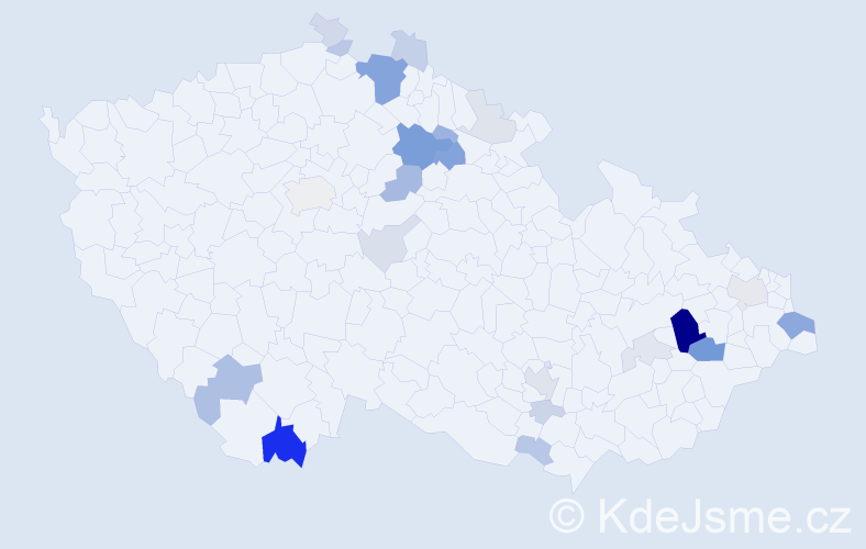 Příjmení: 'Bernkopf', počet výskytů 72 v celé ČR