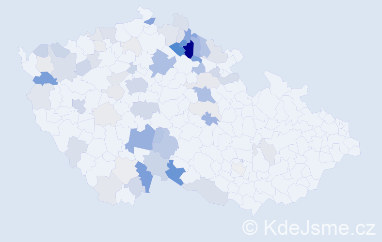 Příjmení: 'Chlupáčová', počet výskytů 212 v celé ČR