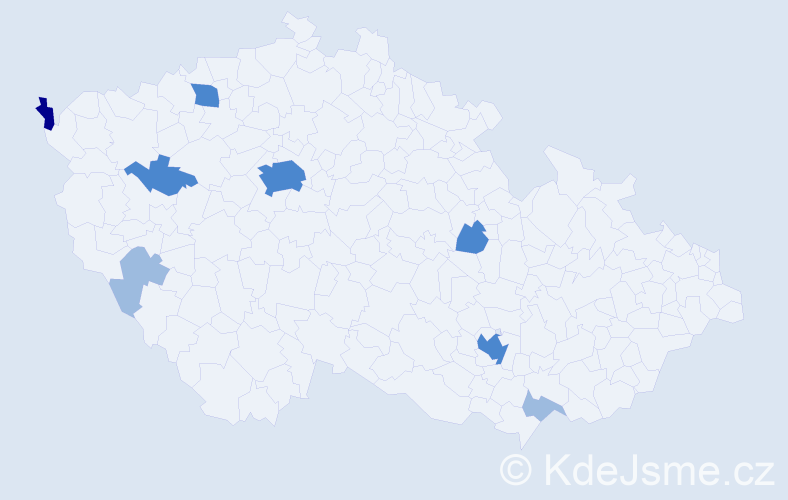 Příjmení: 'Maláriková', počet výskytů 16 v celé ČR
