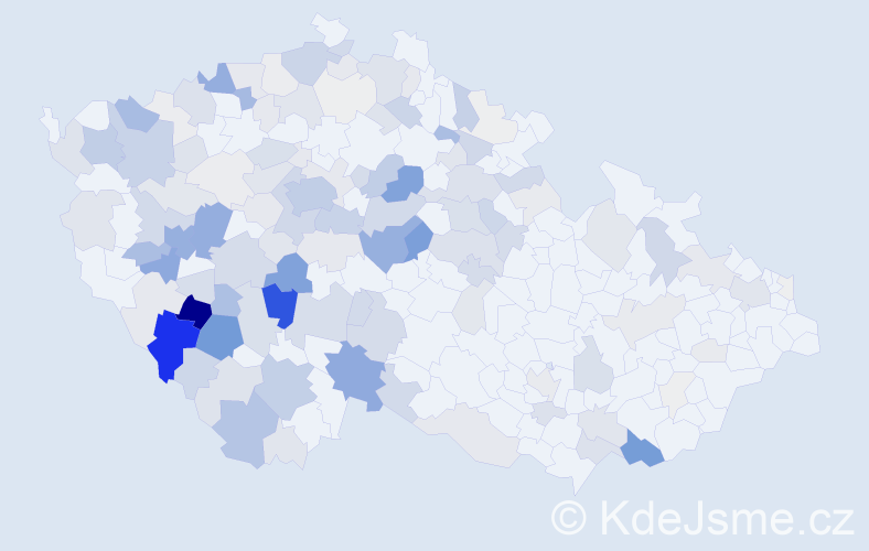 Příjmení: 'Zdeňková', počet výskytů 627 v celé ČR