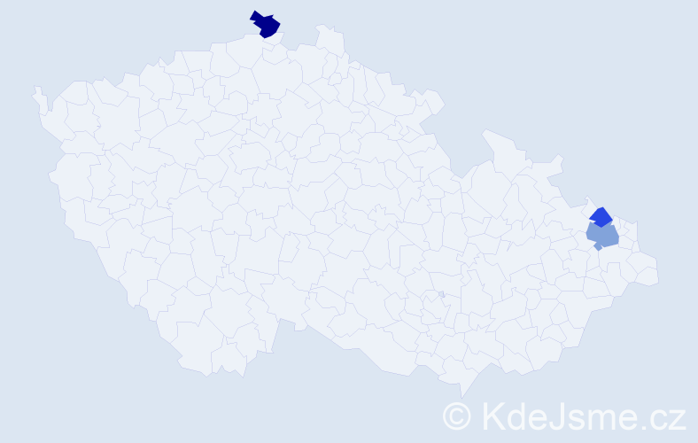 Příjmení: 'Chwalek', počet výskytů 13 v celé ČR