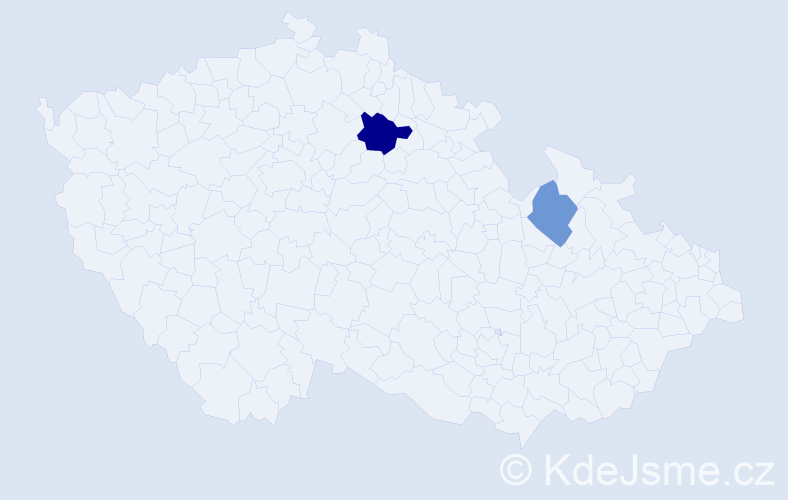 Příjmení: 'Kaisová', počet výskytů 3 v celé ČR