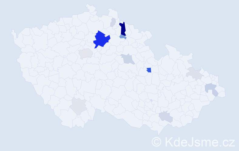 Příjmení: 'Ginzlová', počet výskytů 39 v celé ČR