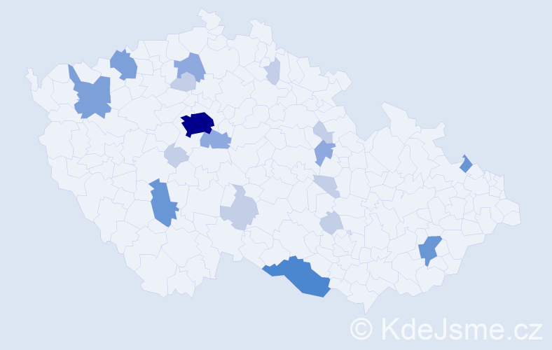 Příjmení: 'Záloha', počet výskytů 47 v celé ČR