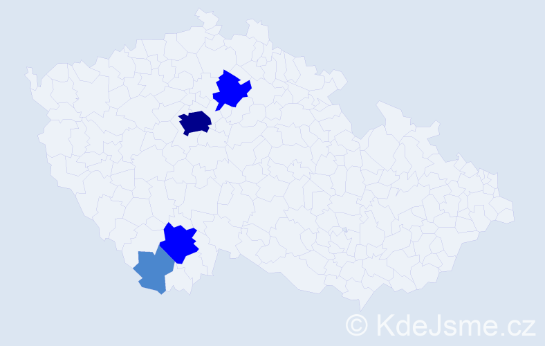 Příjmení: 'Rozvald', počet výskytů 8 v celé ČR